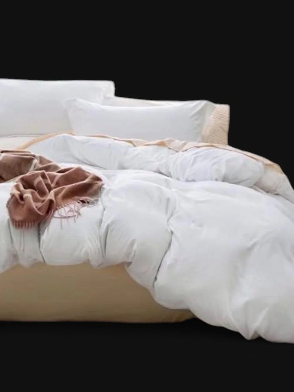 White Down Alternative Comforter Duvet Cover  -